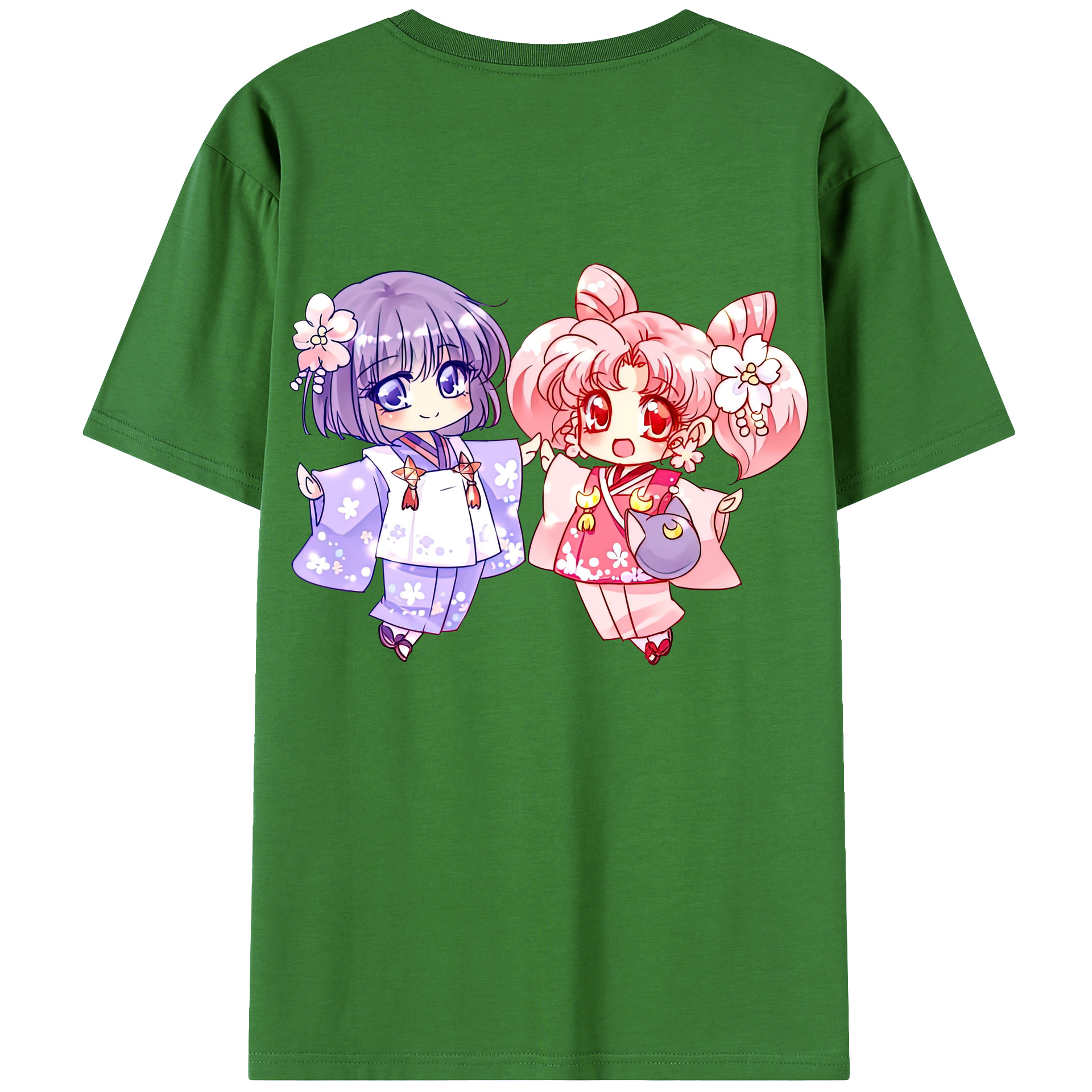 （画像用） 美少女戦士セーラームーン ちびうさ Sailor Moon Chibiusa Tsukino Usagi Small Lady Serenity レディース半袖Tシャツ(バックプリント)